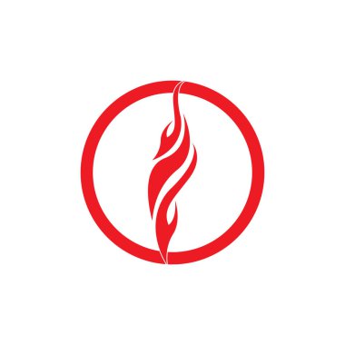 Ateş vektörü çizim şablonunu ateşle