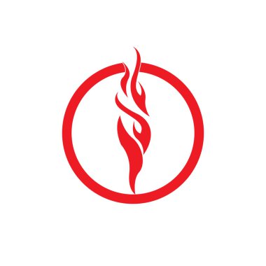 Ateş vektörü çizim şablonunu ateşle