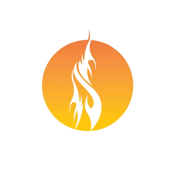 Fire Flame Vector Illustration Design Template — Stock Vector