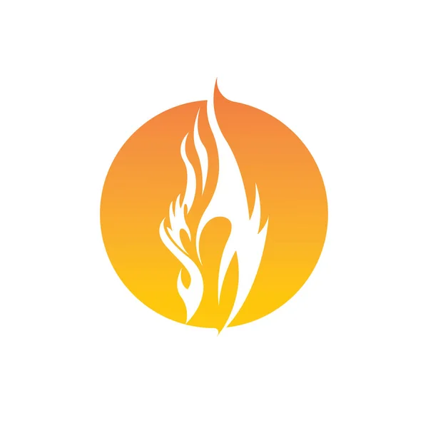 Feuer Flammenvektor Illustration Design Vorlage — Stockvektor