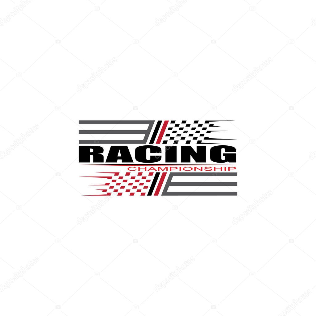 Race flag icon, simple design illustration vector