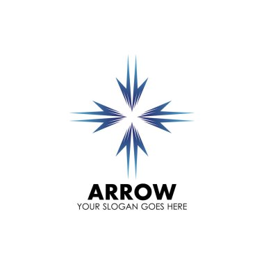 Ok vektör illüstrasyon simgesi Logo Şablonu tasarımı