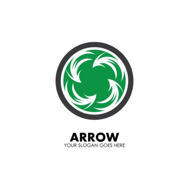 Ok vektör illüstrasyon simgesi Logo Şablonu tasarımı