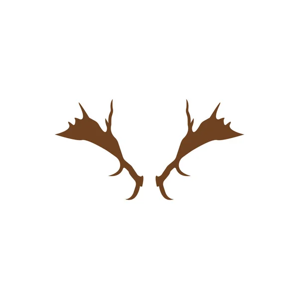 Modello Logo Cervo Icona Vettoriale Disegno Illustrazione — Vettoriale Stock