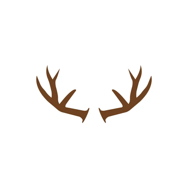 Modello Logo Cervo Icona Vettoriale Disegno Illustrazione — Vettoriale Stock