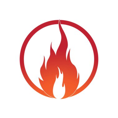 Ateş vektörü çizim şablonunu ateşle