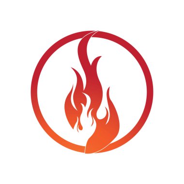 Ateş vektörü çizim şablonunu ateşle