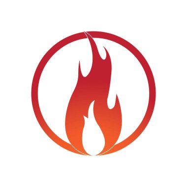 Ateş vektörü çizim şablonunu ateşle