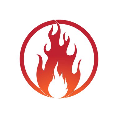 Ateş vektörü çizim şablonunu ateşle