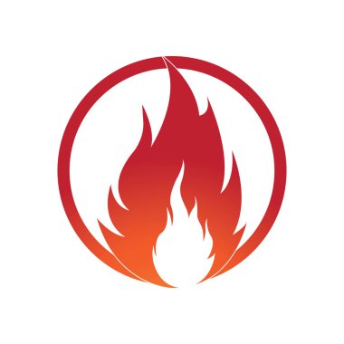 Ateş vektörü çizim şablonunu ateşle