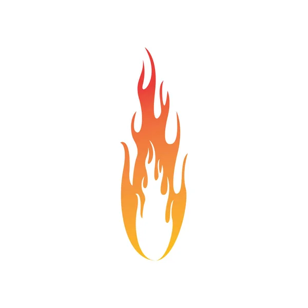 Feuer Flammenvektor Illustration Design Vorlage — Stockvektor