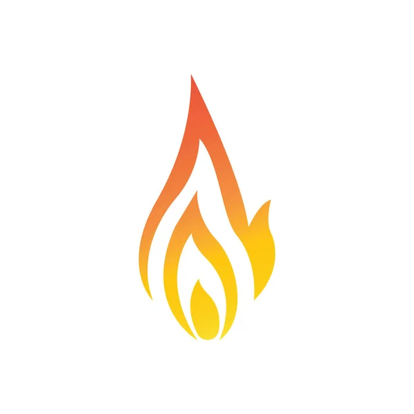 Feuer Flammenvektor Illustration Design Vorlage — Stockvektor