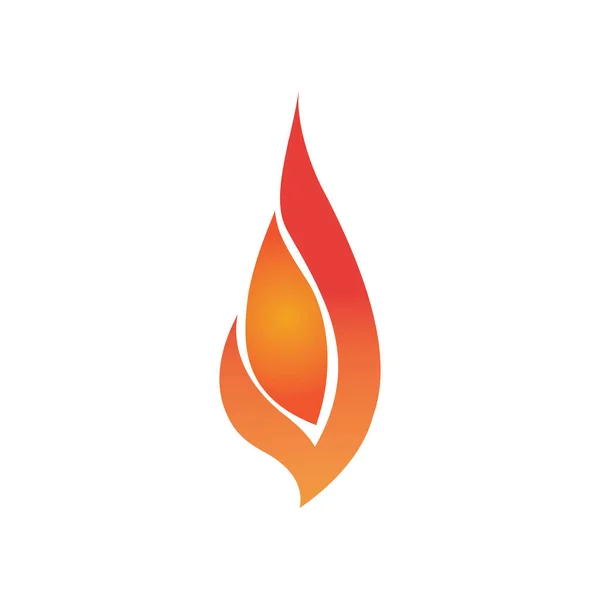 Feuer Flammenvektor Illustration Design Vorlage — Stockvektor