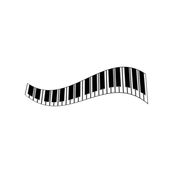 Piyano Logosu Sembol Vektörü — Stok Vektör