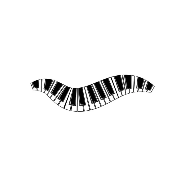 Logotipo Piano Vetor Símbolo — Vetor de Stock