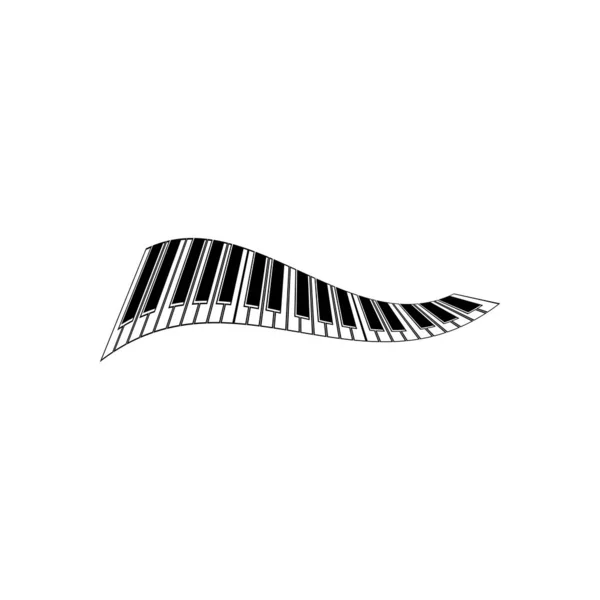 Logo Piano Vector Símbolo — Vector de stock