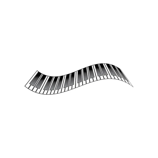 Logo Vecteur Symbole Pour Piano — Image vectorielle