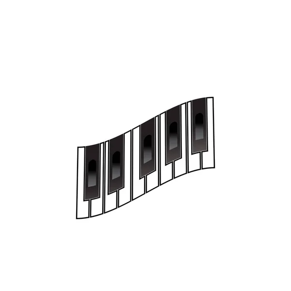 Logo Fortepianu Wektor Symbolu — Wektor stockowy