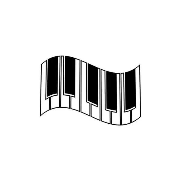 Logo Vecteur Symbole Pour Piano — Image vectorielle