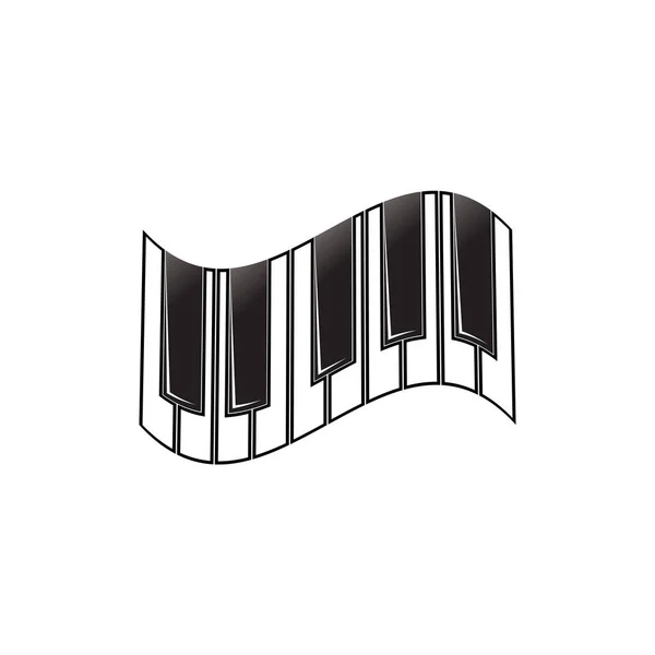 Logo Vecteur Symbole Pour Piano — Image vectorielle