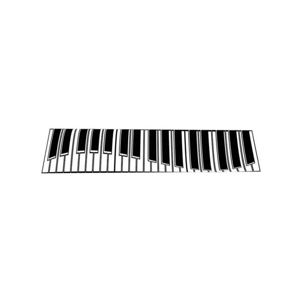 Logo Vecteur Symbole Pour Piano — Image vectorielle