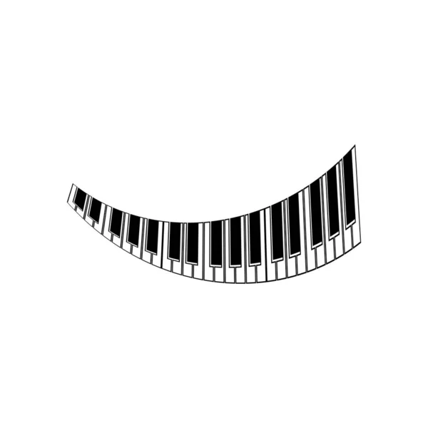 ピアノロゴとシンボルベクトル — ストックベクタ