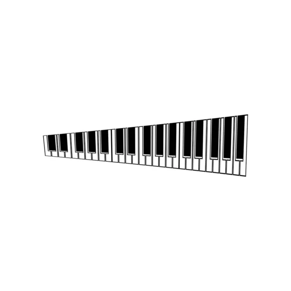 Klavierlogo Und Symbolvektor — Stockvektor
