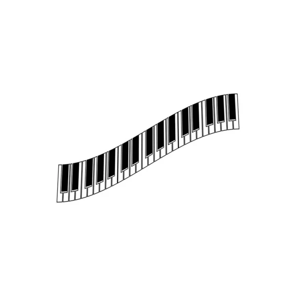 ピアノロゴとシンボルベクトル — ストックベクタ
