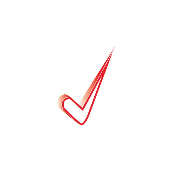 Segno Spunta Simbolo Logo — Vettoriale Stock