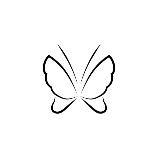 Desain Ikon Vektor Butterfly Kecantikan - Stok Vektor
