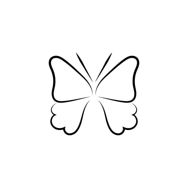Projekt Ikony Wektora Piękna Motyla — Wektor stockowy
