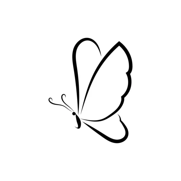Güzellik Kelebeği Vektör Simgesi Tasarımı — Stok Vektör