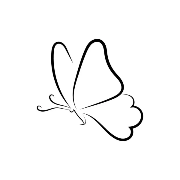 Beauty Butterfly Design Icona Vettoriale — Vettoriale Stock