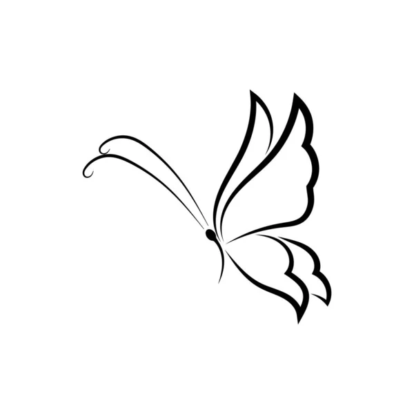 Beauty Butterfly Vector Icoon Ontwerp — Stockvector