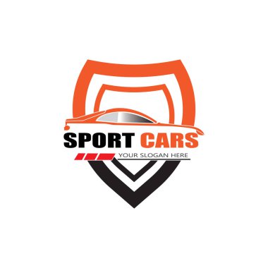 spor araba logo şablonu tasarım vektörü