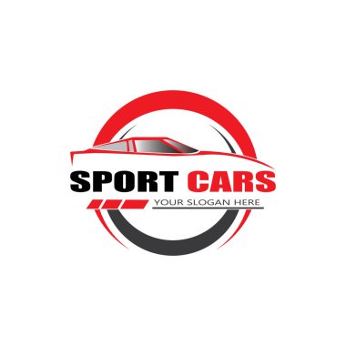 spor araba logo şablonu tasarım vektörü