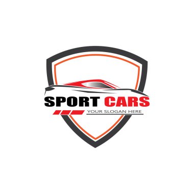 spor araba logo şablonu tasarım vektörü