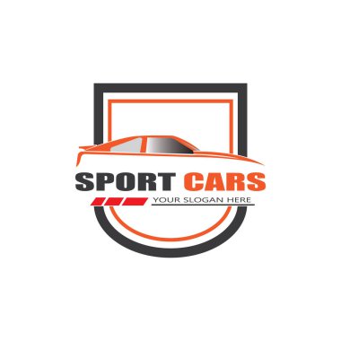 spor araba logo şablonu tasarım vektörü