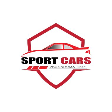 spor araba logo şablonu tasarım vektörü
