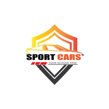 spor araba logo şablonu tasarım vektörü