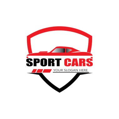 spor araba logo şablonu tasarım vektörü
