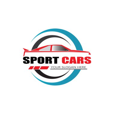 spor araba logo şablonu tasarım vektörü