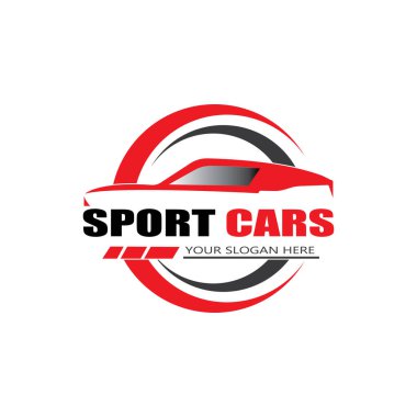 spor araba logo şablonu tasarım vektörü