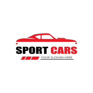 spor araba logo şablonu tasarım vektörü
