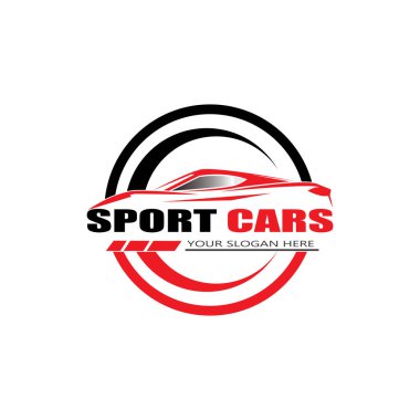 spor araba logo şablonu tasarım vektörü