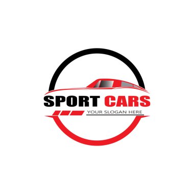 spor araba logo şablonu tasarım vektörü
