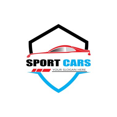 spor araba logo şablonu tasarım vektörü