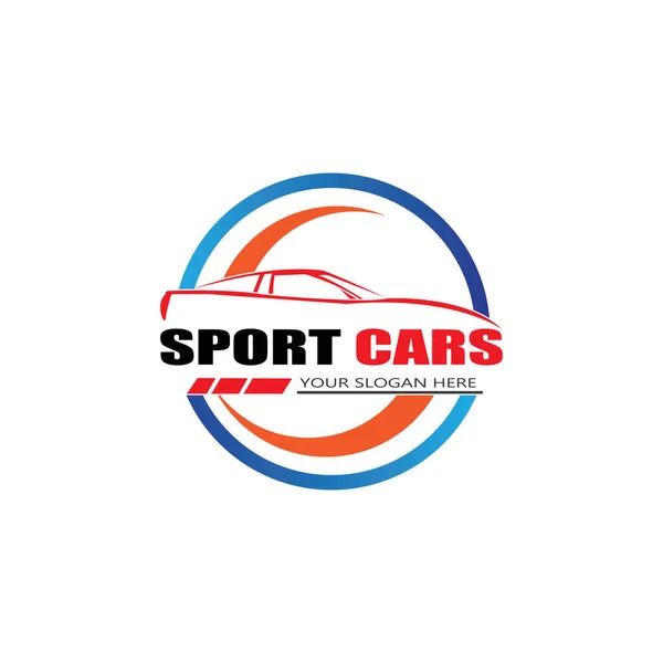 Design Vektor Sportwagen Logo Vorlage — Stockvektor