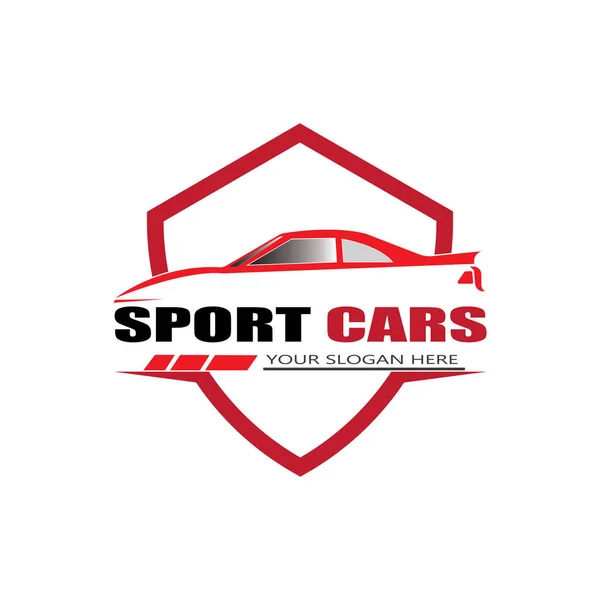 Design Vektor Sportwagen Logo Vorlage — Stockvektor