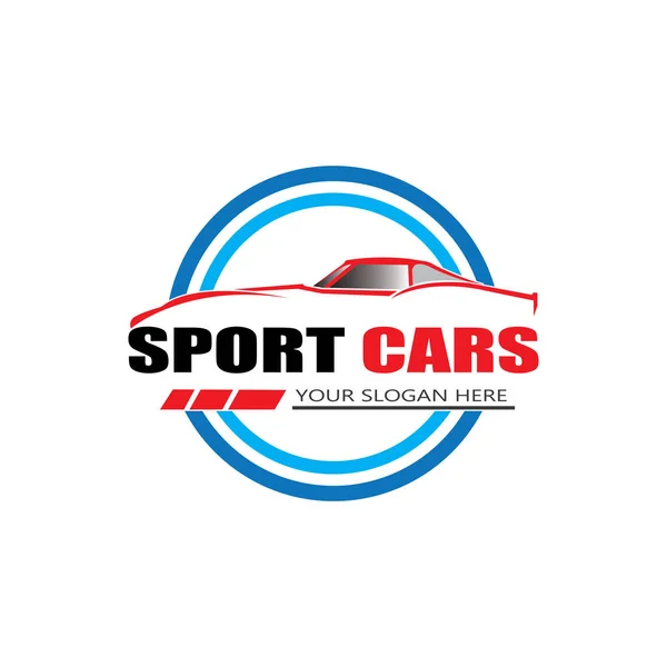 Design Vektor Sportwagen Logo Vorlage — Stockvektor